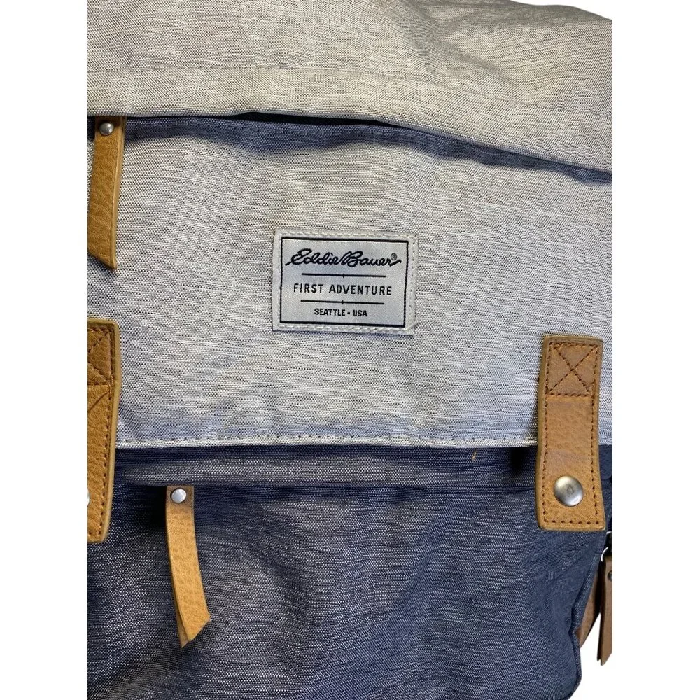 EDDIE BAUER 1st Adventure Cascade Backpack Baby Diaper Bag Gray Insulated Pocket - Picture 3 of 8